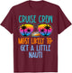 Cruise Crew Most Likely to Get A Little Nauti Retro T-Shirt - T-Shirt | Maroon