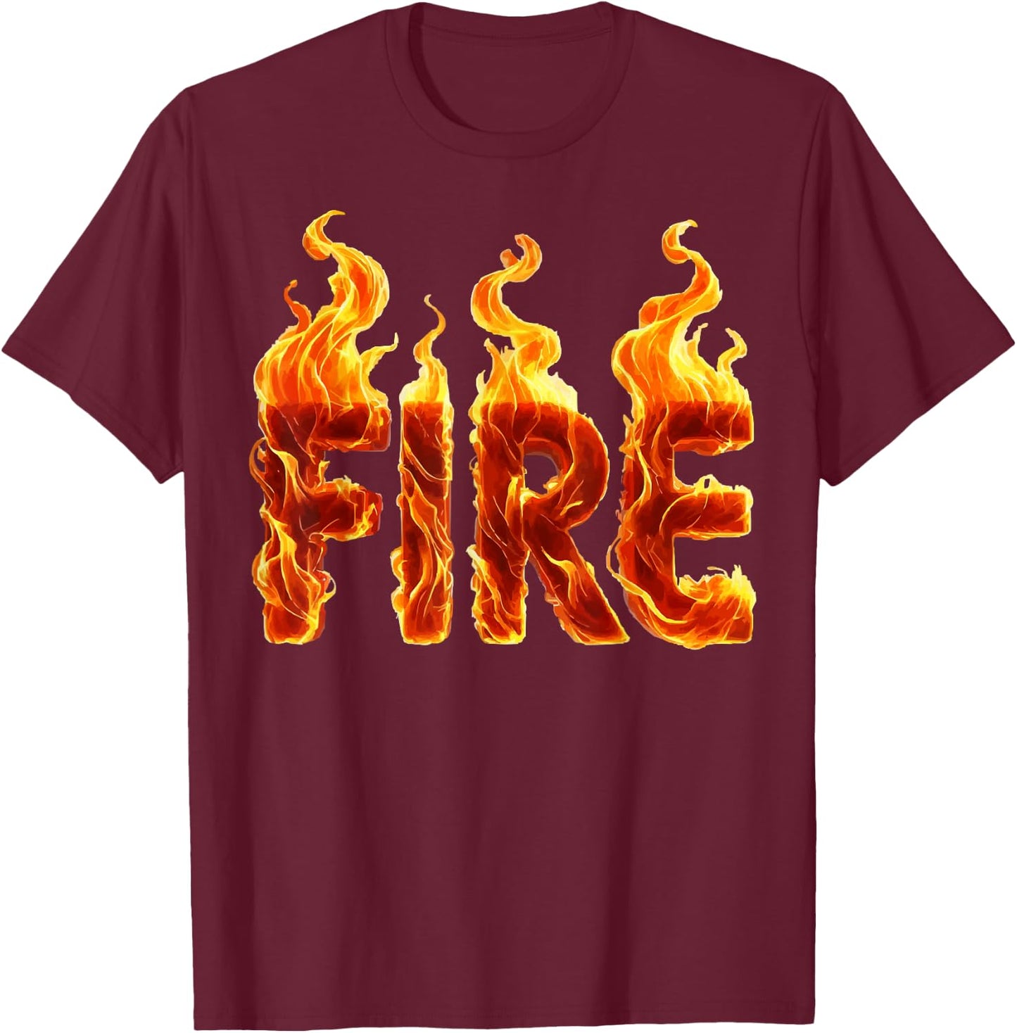 Couple Matching FIRE and ICE Halloween Party Lazy Costume T-Shirt - T-Shirt | Maroon