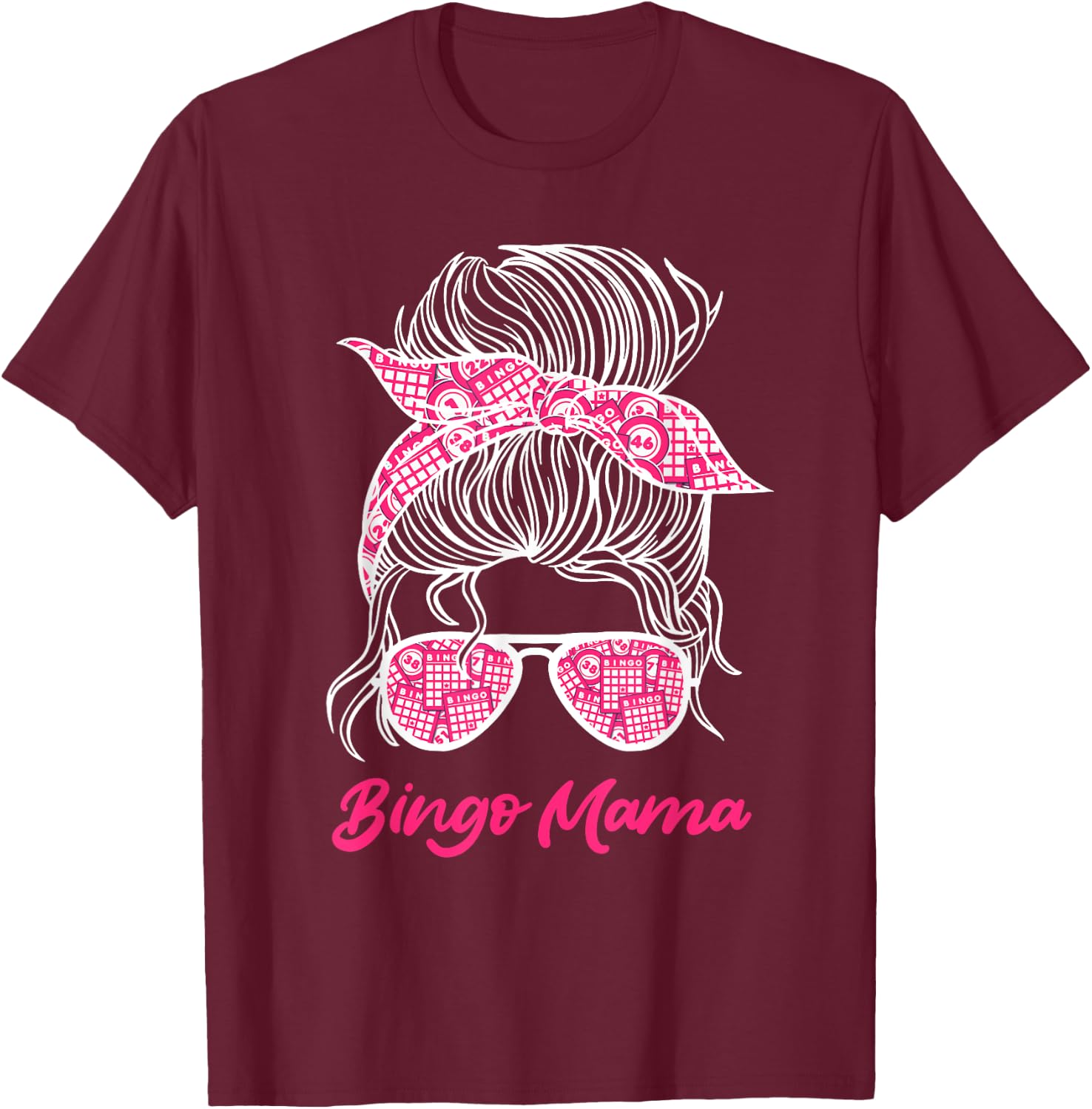 BINGO MOM Bingo Player Mom Bingo Birthday Bingo T-Shirt - T-Shirt | Maroon