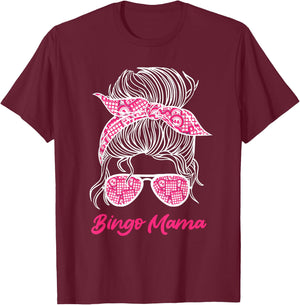 BINGO MOM Bingo Player Mom Bingo Birthday Bingo T-Shirt - T-Shirt | Maroon