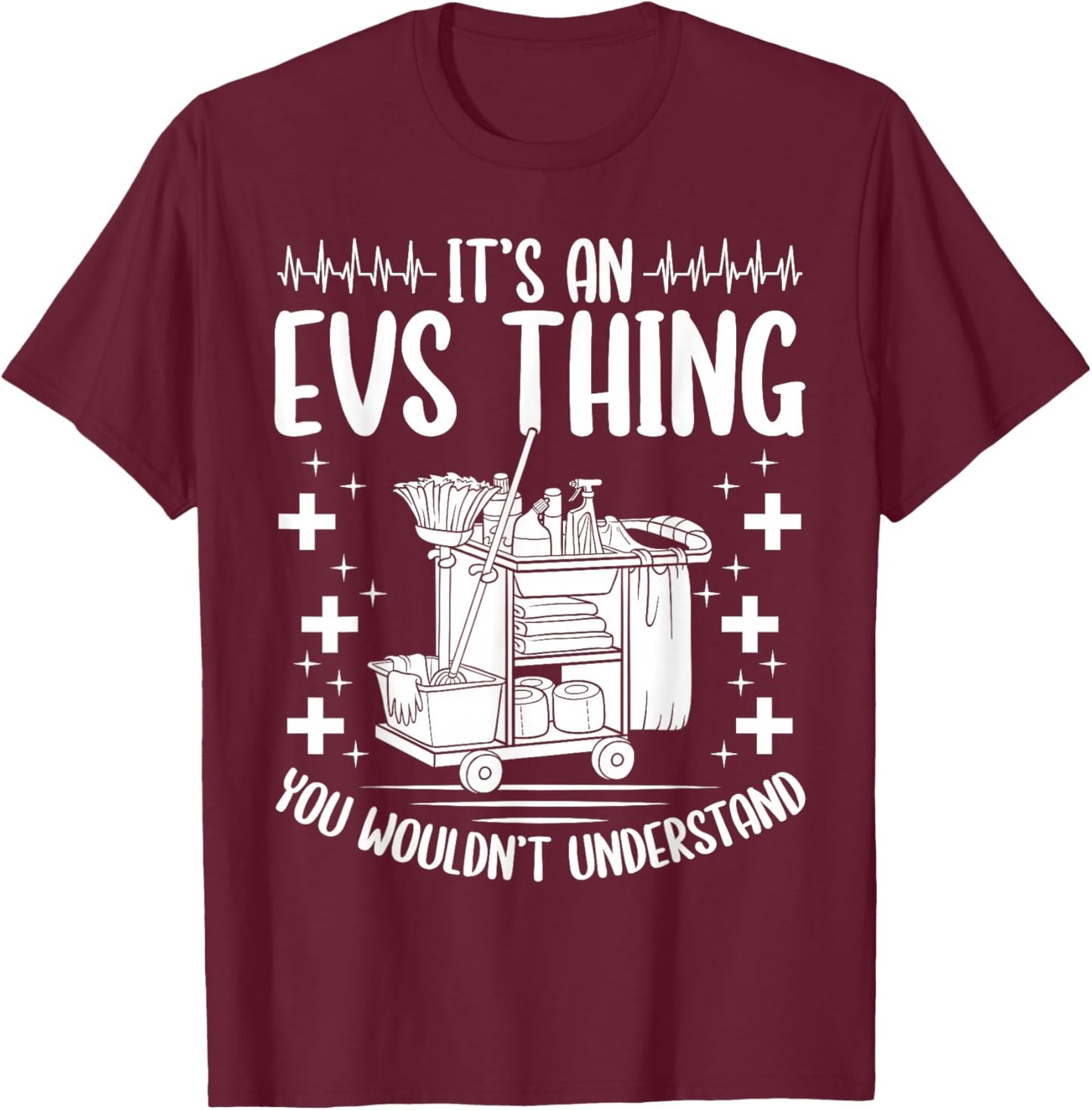 EVS Operator EVS Technician Badge Buddy EVS Tech Essentials T-Shirt - T-Shirt | Maroon