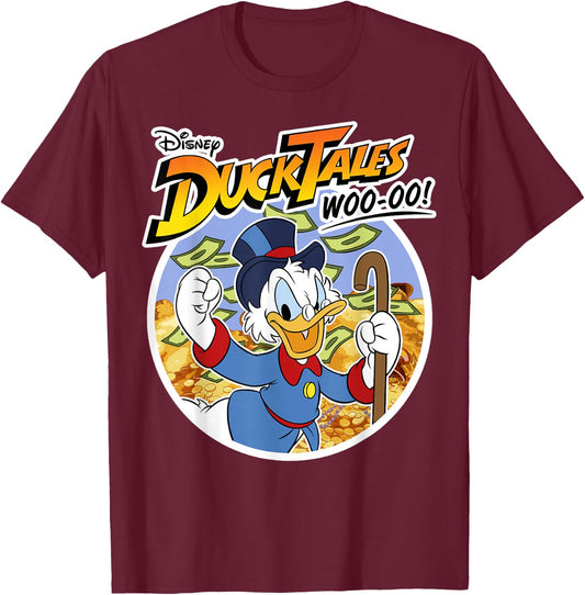Disney DuckTales Classic Uncle Scrooge Woo-oo Small T-Shirt - T-Shirt | Maroon