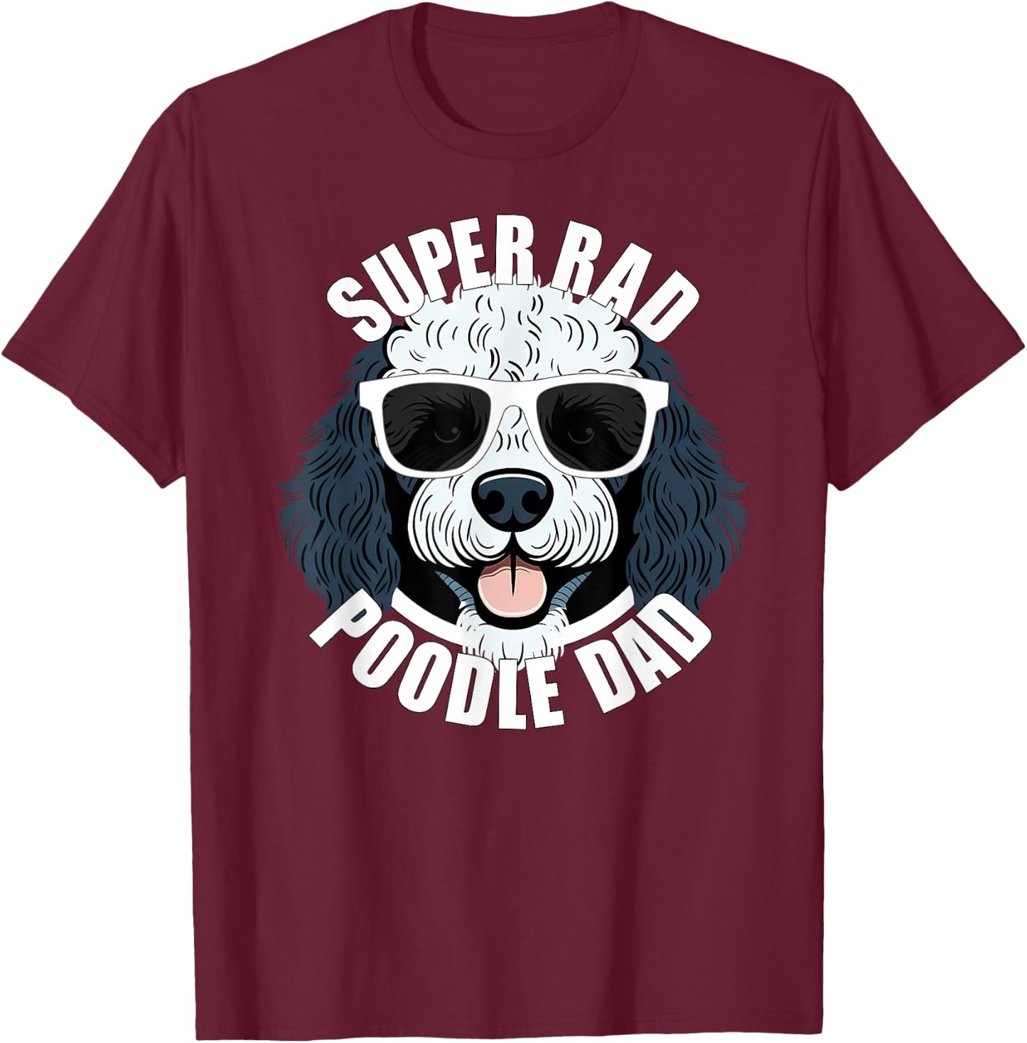 Poodle Dad Funny Father’s Day Parti Poodle Dog Dad Men’s T-Shirt - T-Shirt | Maroon
