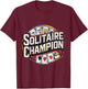 Solitaire Champion Card Games T-Shirt - T-Shirt | Maroon