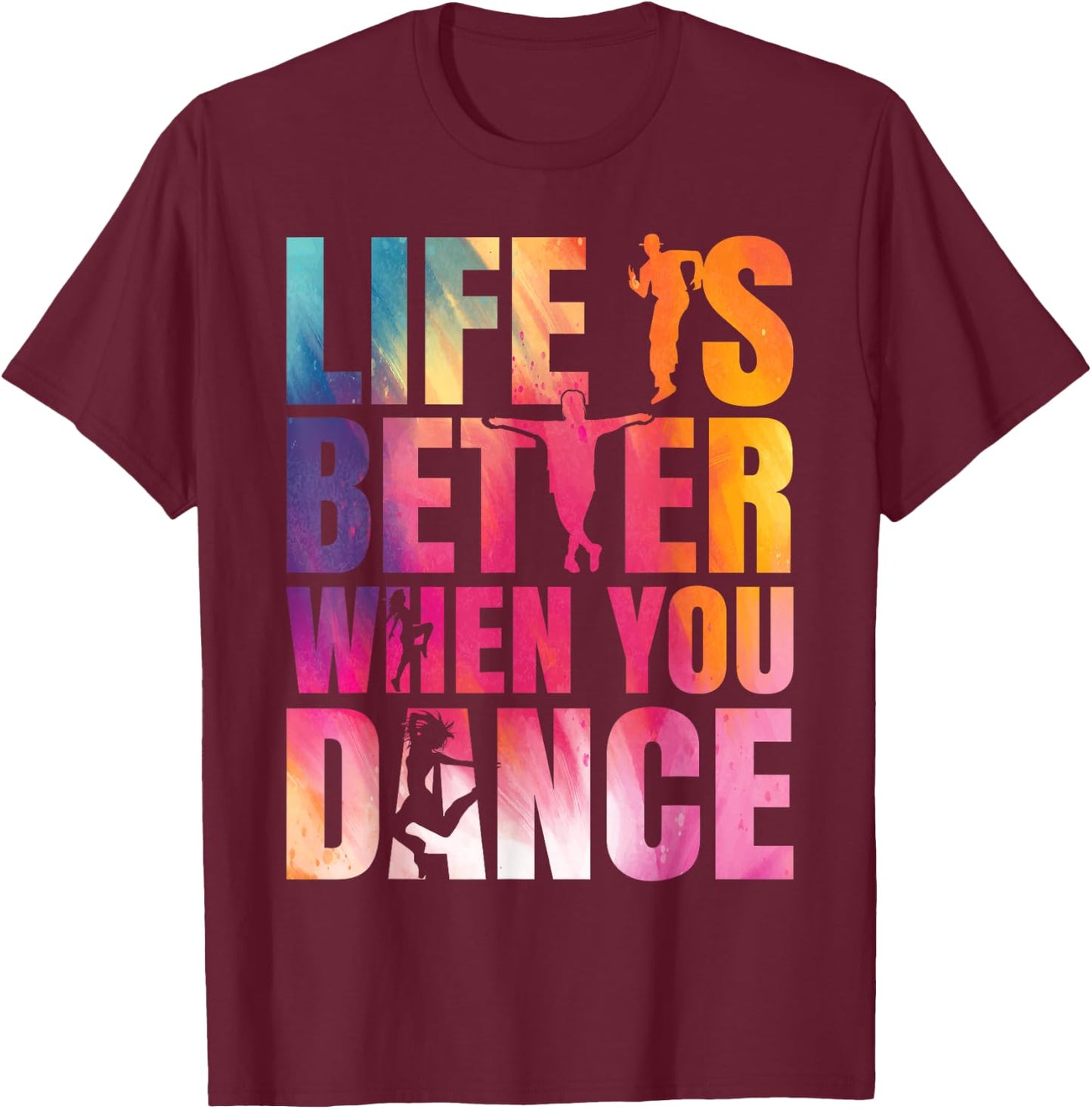 Dance Street Dance Breakdance T-Shirt - T-Shirt | Maroon