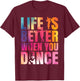 Dance Street Dance Breakdance T-Shirt - T-Shirt | Maroon
