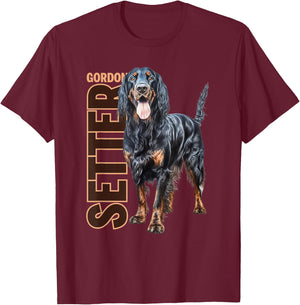 Gordon Setter Watercolor T-Shirt - T-Shirt | Maroon