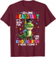 T Rex Dinosaur So Long Headstart Kindergarten Here I Come T-Shirt - T-Shirt | Maroon