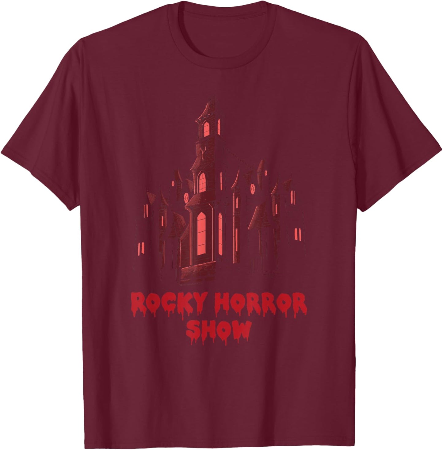 Rocky Horror Show Dr Frank N Furter's Mansion T-Shirt - T-Shirt | Maroon