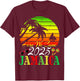 Reunion Friend Holiday Family Trip Jamaica 2025 Here We Come T-Shirt - T-Shirt | Maroon