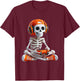 Gaming Skeleton Halloween Gamer Video Games Boys Men Kids T-Shirt - T-Shirt | Maroon