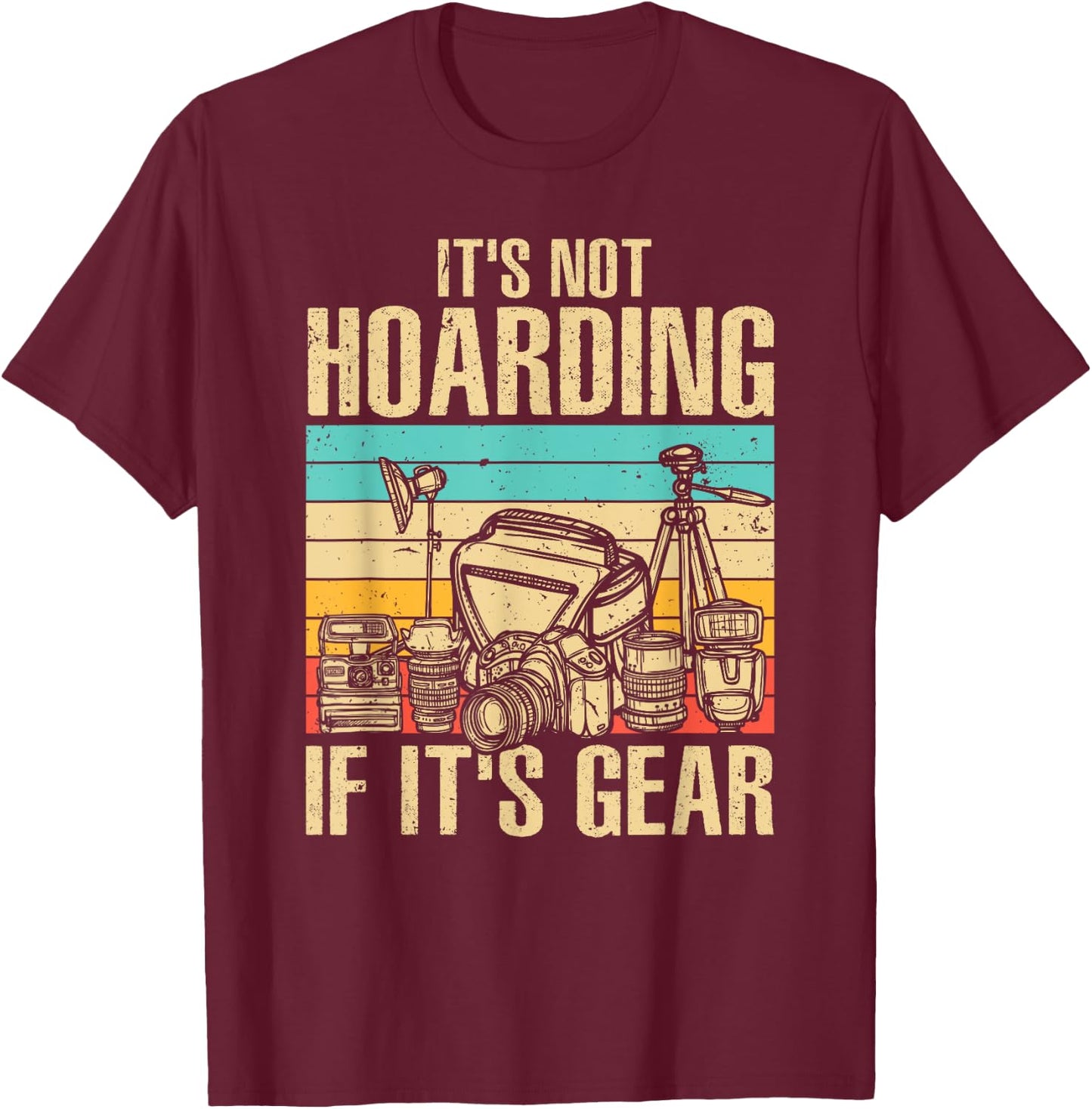 Cool Photography Women Photographer Camera Gear Lens T-Shirt - T-Shirt | Maroon