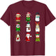 Cute Bunny Christmas T-Shirt - T-Shirt | Maroon