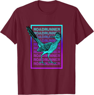 Vintage Roadrunner Gifts Roadrunner Bird Vintage Retro - -Adults, -Kids - Black - Short Sleeve - Crew Collar - Classic Fit - Cotton, Polyester Blend - Small T-Shirt - T-Shirt | Maroon