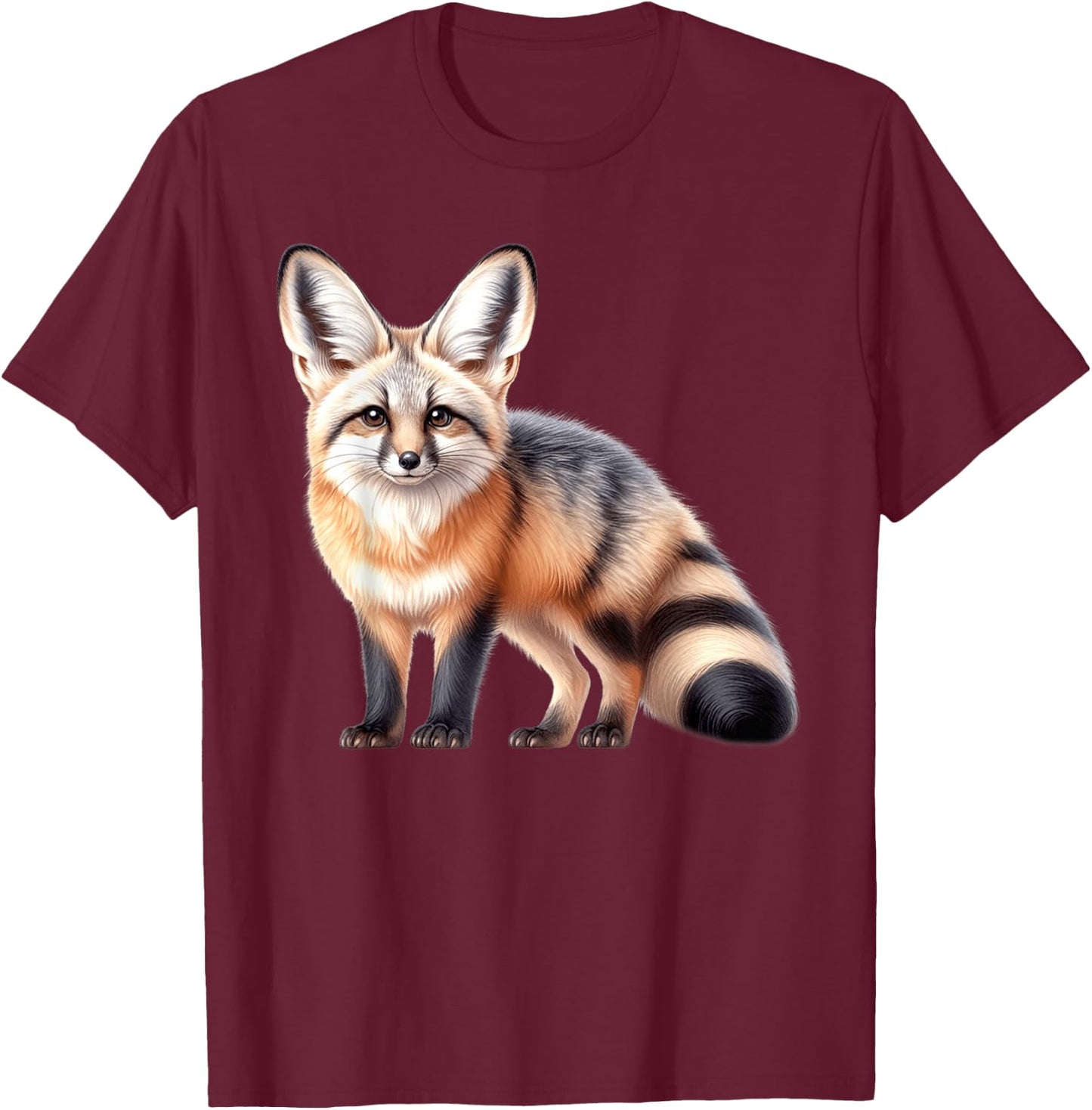 Bat-Eared Fox T-Shirt - T-Shirt | Maroon