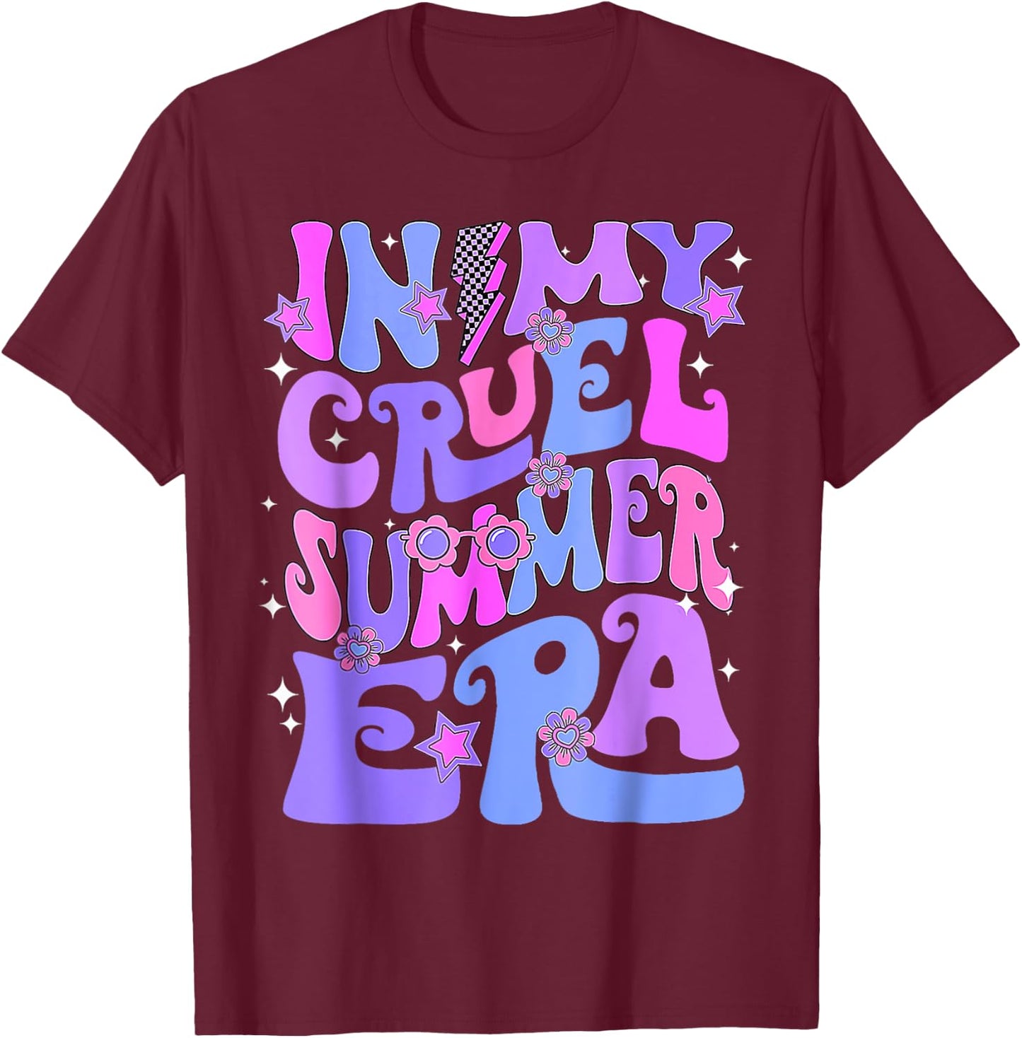 Funny Summer In My Cruel Summer Era Beach Vacation T-Shirt - T-Shirt | Maroon