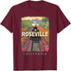 Roseville California CA Historic Railroads SD234 T-Shirt - T-Shirt | Maroon