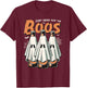Here for the Boos Halloween Booze Ghost Beer Bottles T-Shirt - T-Shirt | Maroon