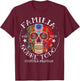 Familia Sobre Todo Mexico Skull T-Shirt - T-Shirt | Maroon