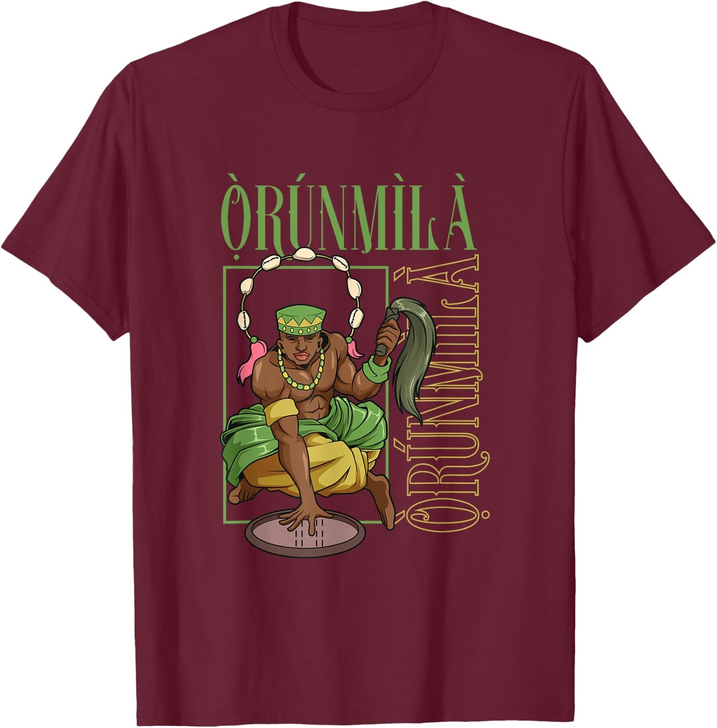 Yoruba God - Orunmila T-Shirt - T-Shirt | Maroon