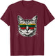 Lithuanian Flag Cat Owner Souvenirs Products Kitten T-Shirt - T-Shirt | Maroon