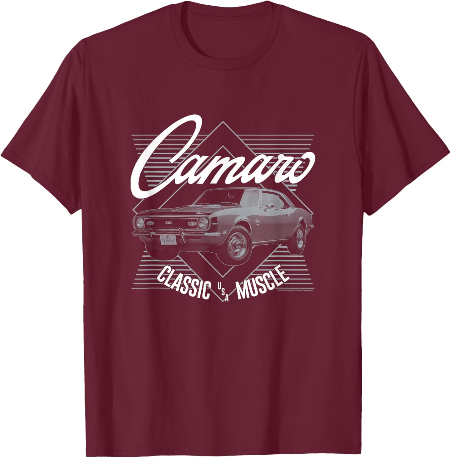 Chevrolet Camaro Classic Muscle USA | #33257 T-Shirt - T-Shirt | Maroon