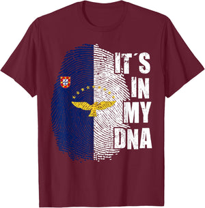 It's my DNA Azores Flag Portugal Patriotic Roots T-Shirt - T-Shirt | Maroon