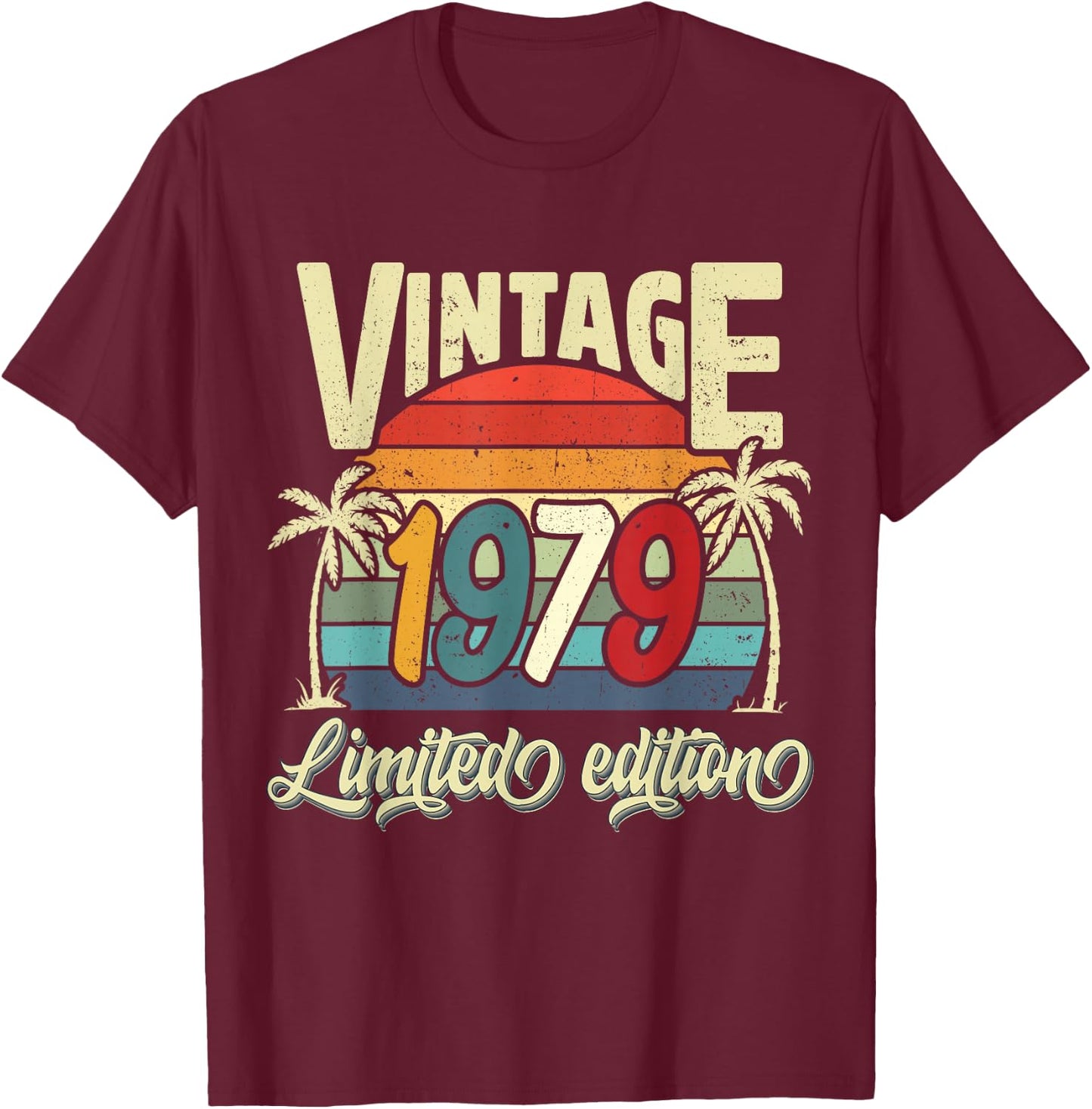Vintage 1979 46th Birthday Limited Edition 46 Years Old Bday T-Shirt - T-Shirt | Maroon