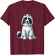 Halloween costume funny ghost dog border collie T-Shirt - T-Shirt | Maroon