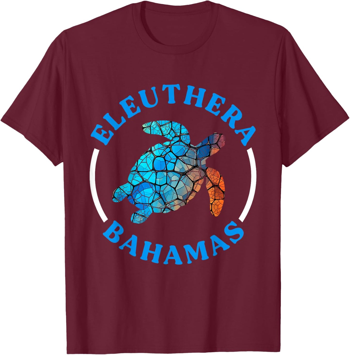 Eleuthera Bahamas Vacation Sea Turtle Souvenir T-Shirt - T-Shirt | Maroon