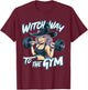 Witch Way to the Gym Halloween Workout Fitness Anime T-Shirt - T-Shirt | Maroon