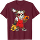 Scary Halloween Costume Hip Hop Lover Teddy Bear Horror T-Shirt - T-Shirt | Maroon