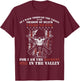 Baddest In The Valley Military Veteran Soldier Warrior Gift T-Shirt - T-Shirt | Maroon