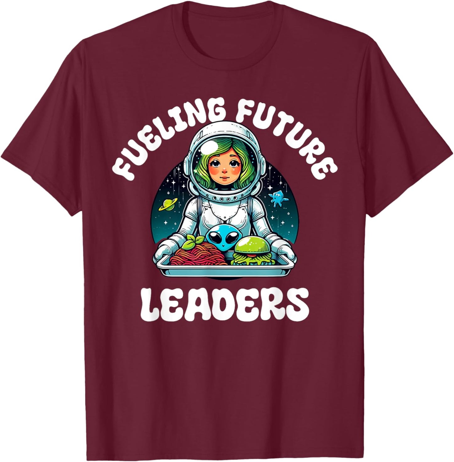 Funny Lunch Lady School Aide Appreciation Graphic T-Shirt - T-Shirt | Maroon