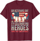 American Flag Veterans Day Birthday Apparel ON VETERANS DAY, I CELEBRATE HEROES AND MY BIRTHDAY -Adults & Kids Black Small Modern Short Sleeve T-Shirt - T-Shirt | Maroon