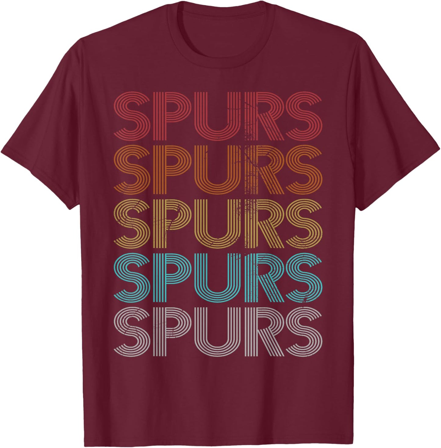 Retro Vintage Spurs T-Shirt - T-Shirt | Maroon