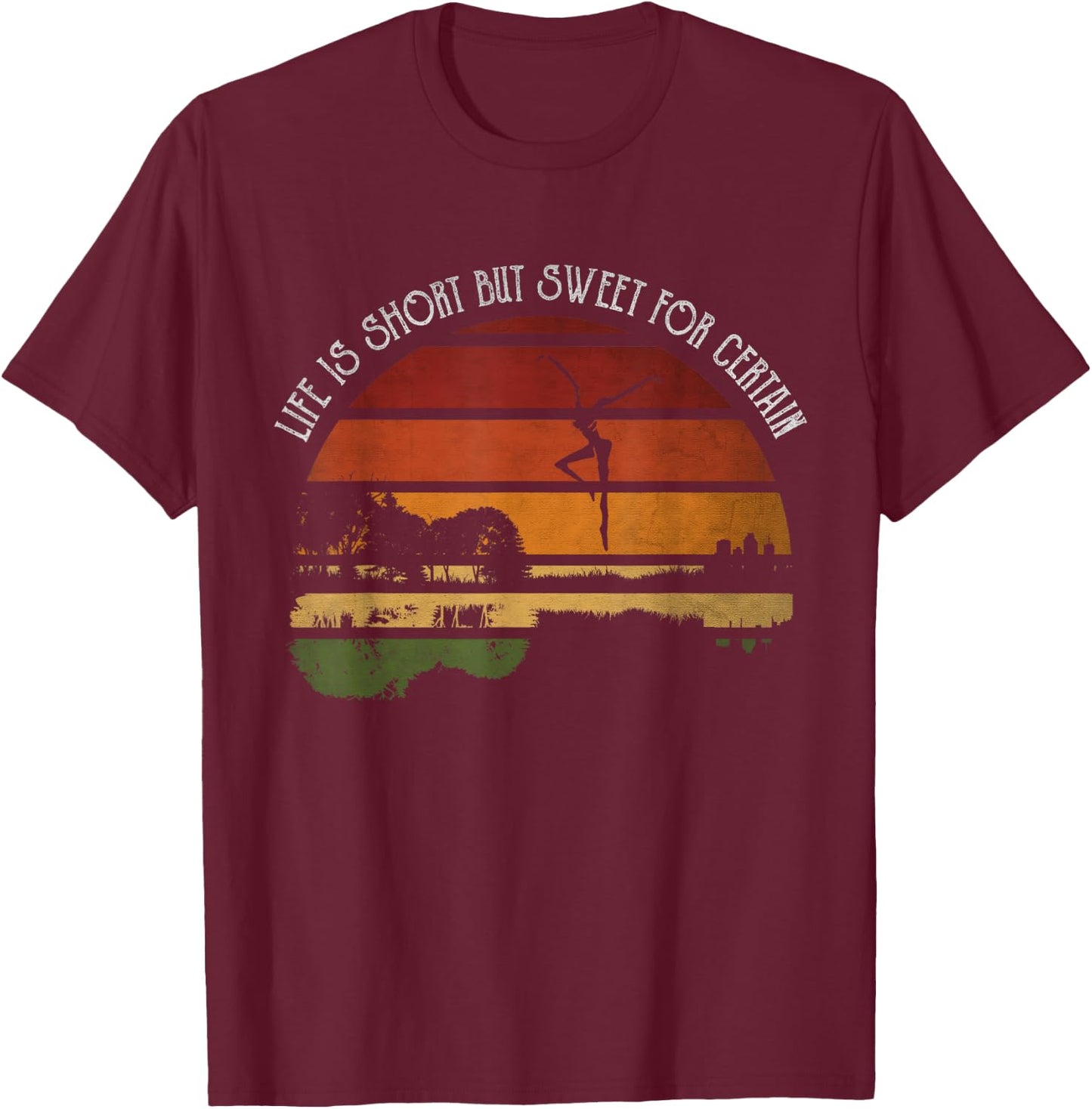 Life Is Short Funny Guitars Outfits But Sweet For Certain T-Shirt - T-Shirt | Maroon