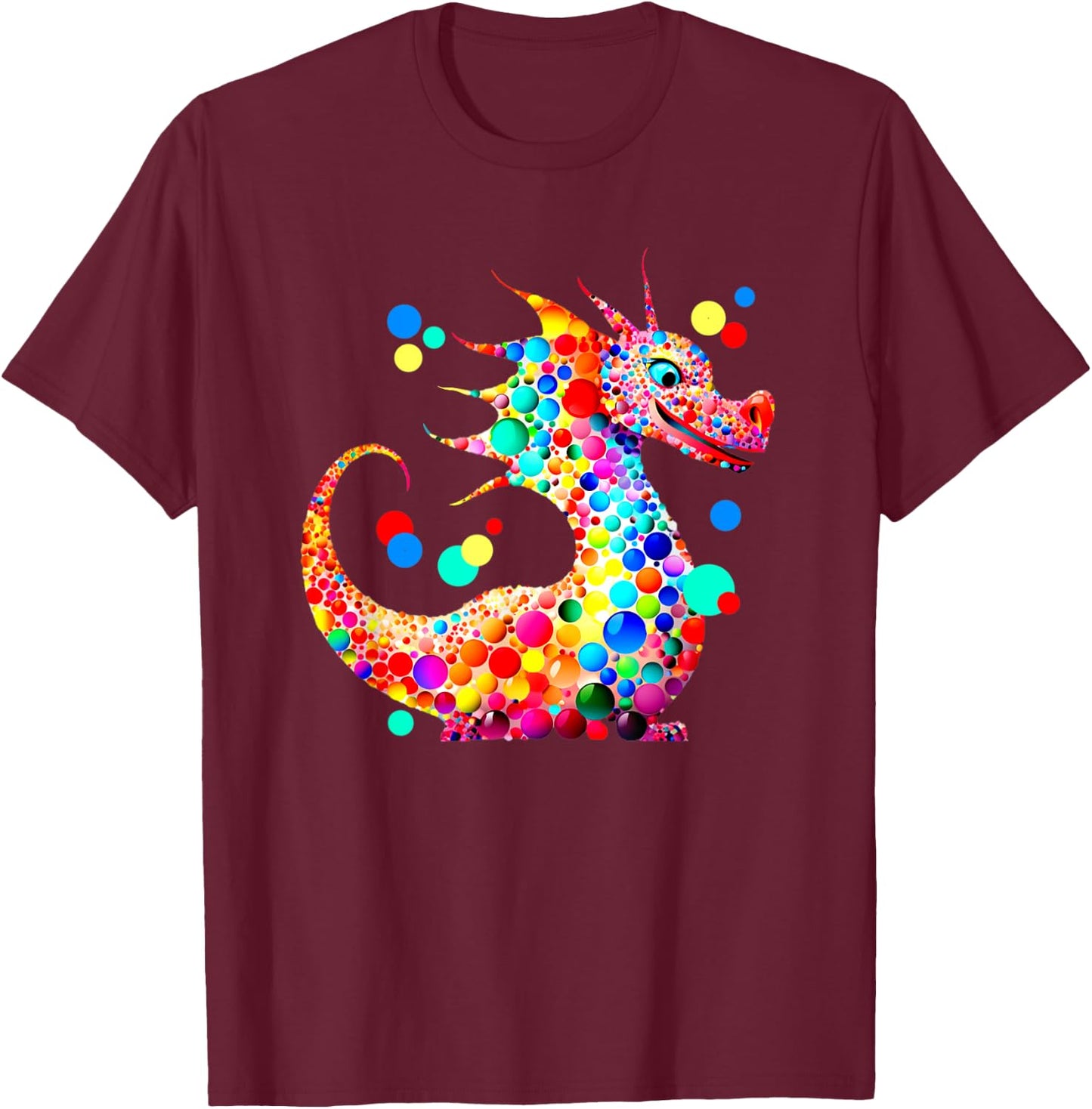 Dot Day Dragon Lovers September Dot Day Art Design T-Shirt - T-Shirt | Maroon