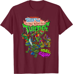 Tales of the Teenage Mutant Ninja Turtles Sewer Squad T-Shirt - T-Shirt | Maroon
