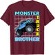 Monster Truck Brother Monster Truck Family Fans T-Shirt - T-Shirt | Maroon