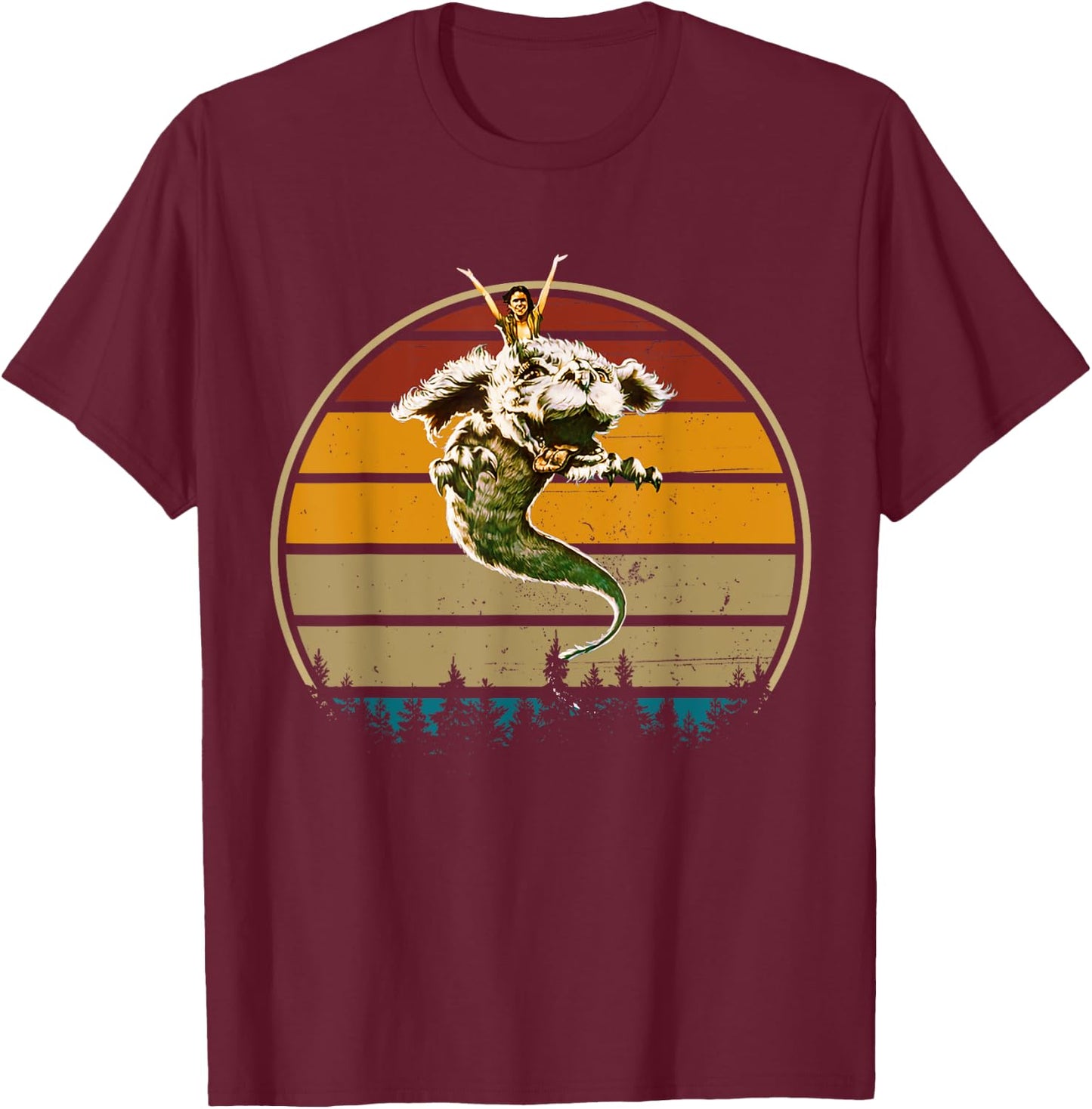 Graphic Art Funny Movies Adorable Outfits Lovers Halloween T-Shirt - T-Shirt | Maroon