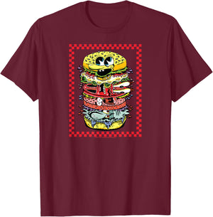 SpongeBob SquarePants - Krabby Patty Character Ingredients T-Shirt - T-Shirt | Maroon