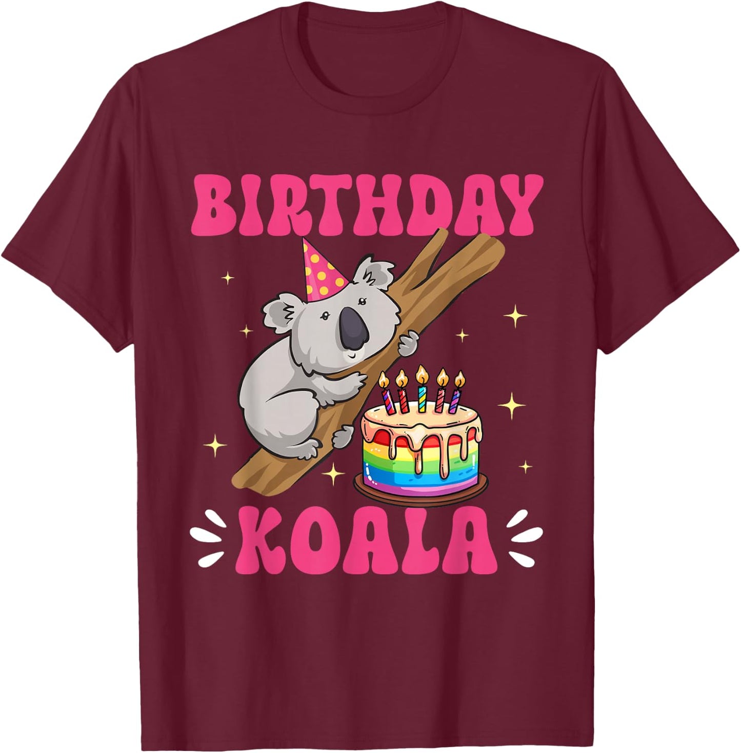 Koala Bear Birthday Koala Girl T-Shirt - T-Shirt | Maroon