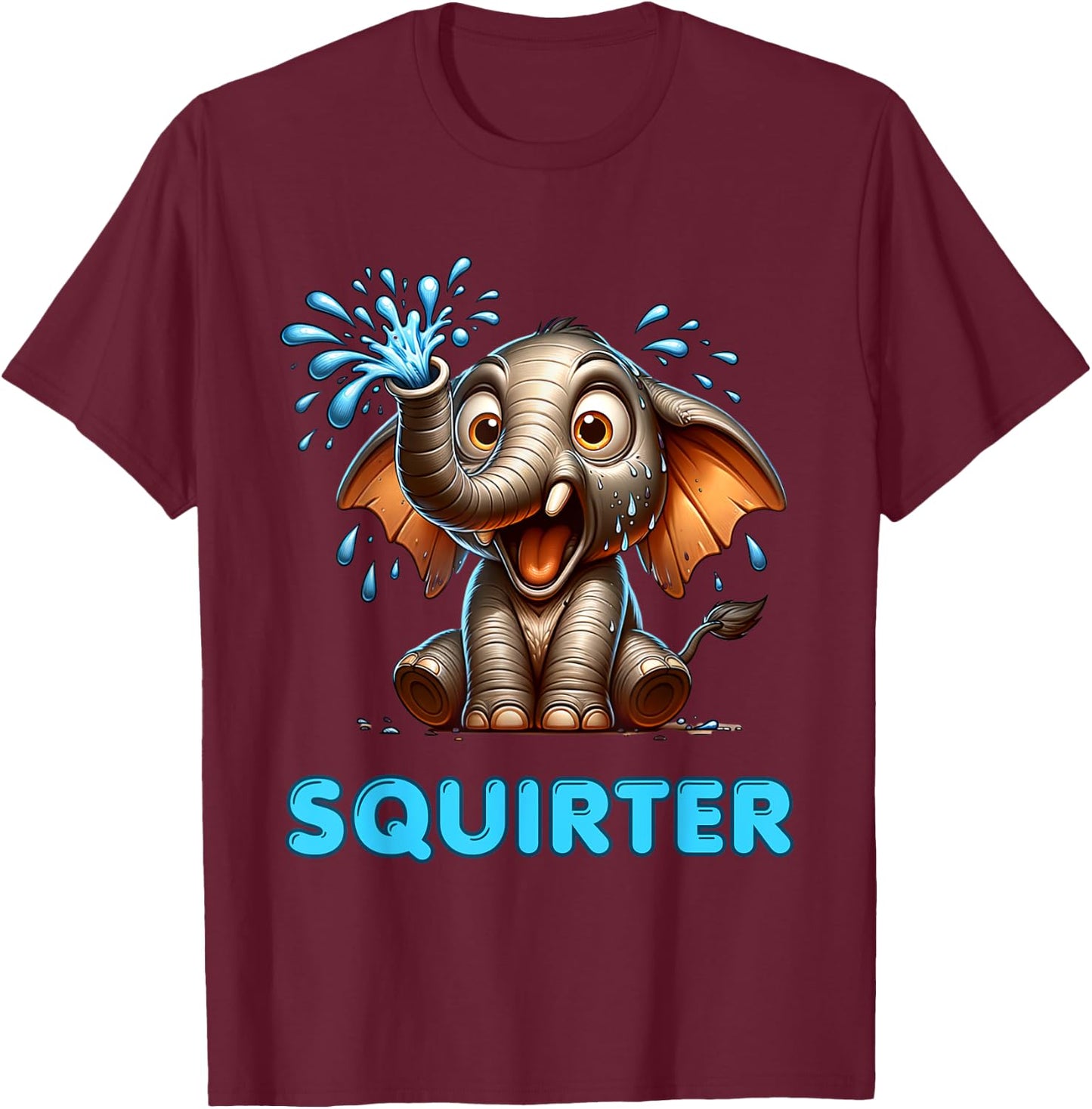 Funny Elephant Squirter Hen Party Bachelorette adult humor T-Shirt - T-Shirt | Maroon