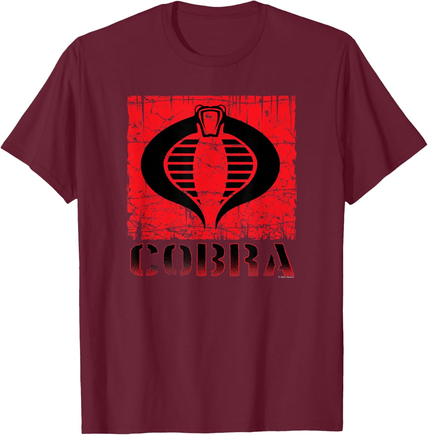 G.I. Joe A Real American Hero Cobra Command Distressed Logo T-Shirt - T-Shirt | Maroon