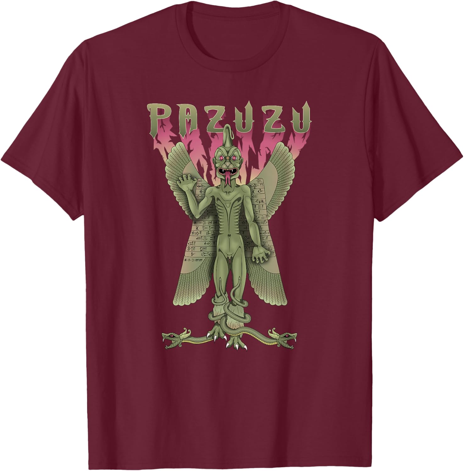 Pazuzu Anunnaki T-Shirt - T-Shirt | Maroon