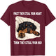 Rottweiler Sleeping Pajamas Nightgown T-Shirt - T-Shirt | Maroon