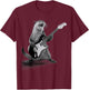 Otter Playing Guitar Rock Star Funny Gifts Women Kid T-Shirt - T-Shirt | Maroon