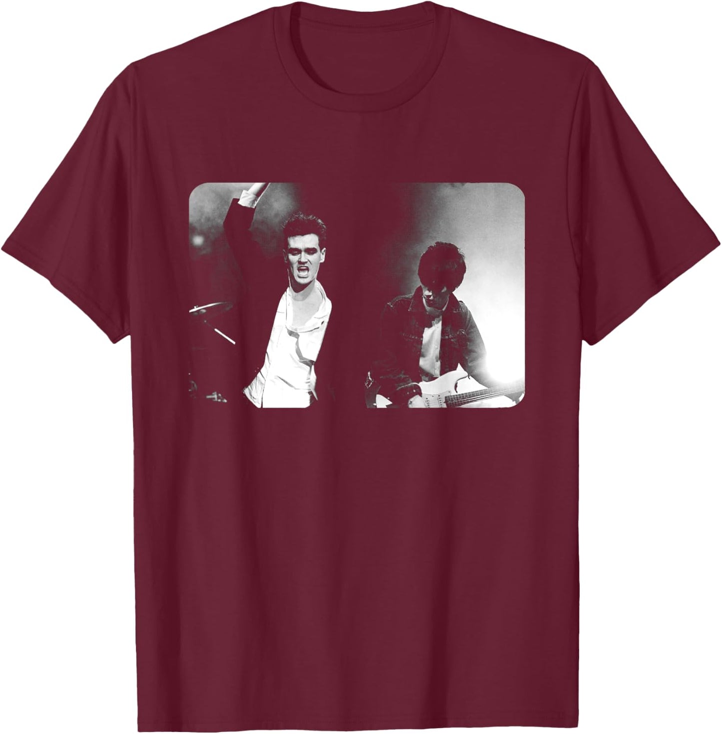 Morrissey with Johnny MARR The Smiths by Stephen Wright T-Shirt - T-Shirt | Maroon