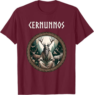 Cernunnos Celtic God of the Wilds Celtic Mythology T-Shirt - T-Shirt | Maroon